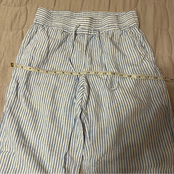 Tommy Bahama Blue & White Striped Linen Straight Leg Pants - Picture 7 of 9